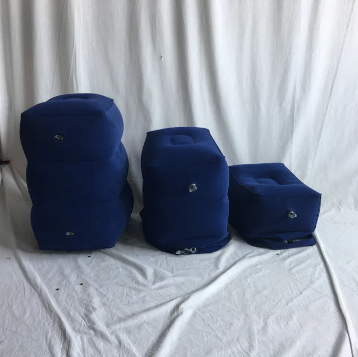 Inflatable Foot Pad for Airplanes, Trains & Cars