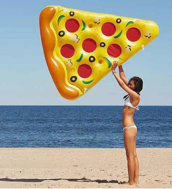 Inflatable Pizza Float, Colorful PVC Pool Toy