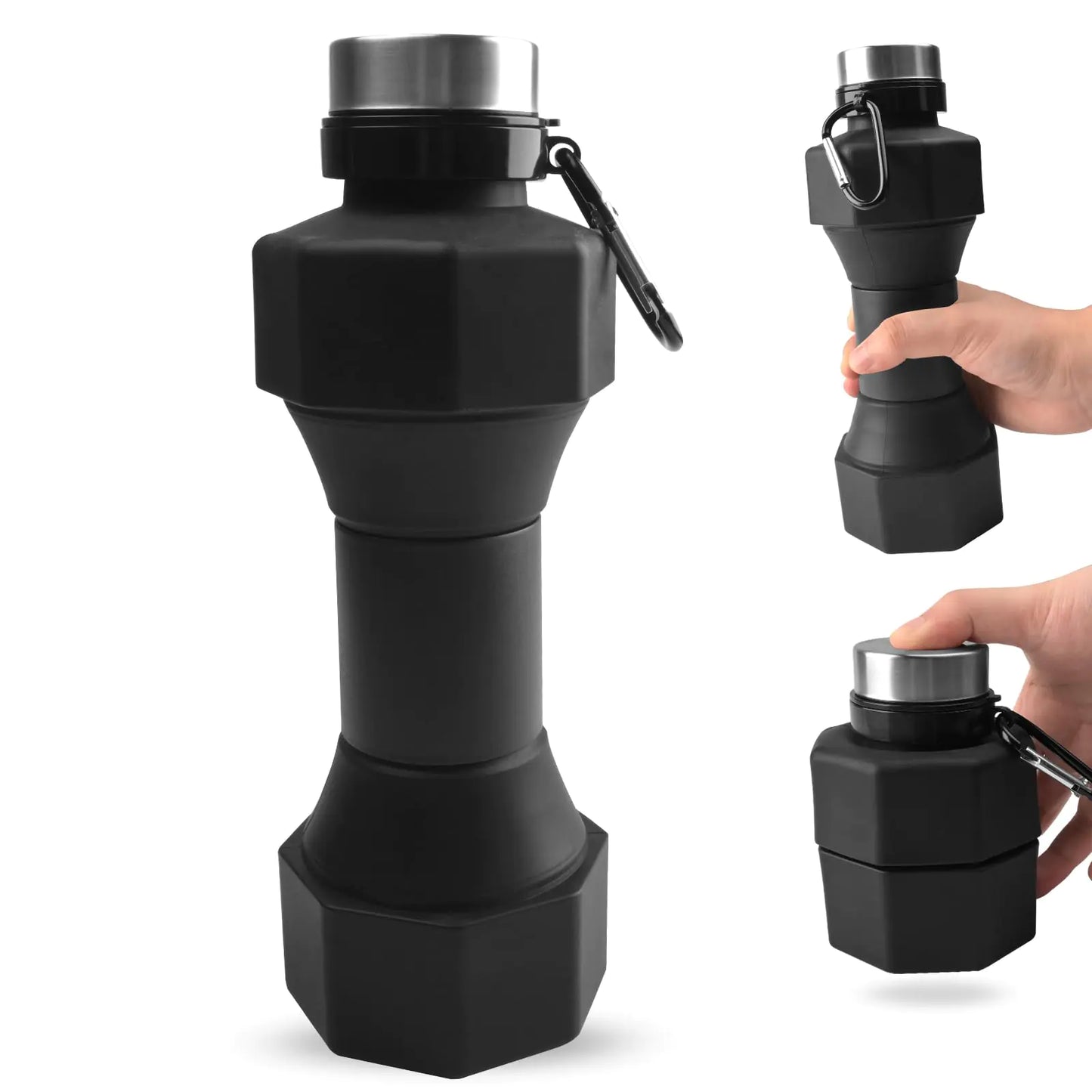 Mitour Collapsible Water Bottle – 650ml, BPA-Free, Reusable Silicone, Leakproof, Lightweight for Travel, Sports, Gym, Hiking