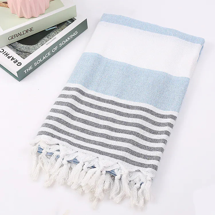 Cotton Beach Towel with Tassels