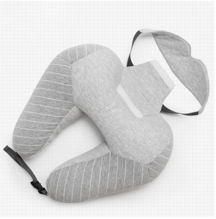 U-Shaped Foam Travel Pillow with Lumbar Support