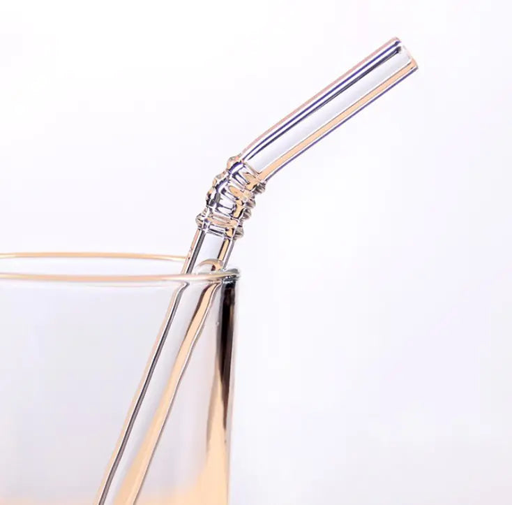 Creative Heat-Resistant Borosilicate Glass Straws