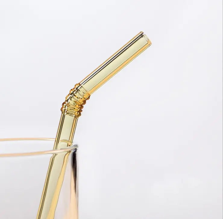 Creative Heat-Resistant Borosilicate Glass Straws