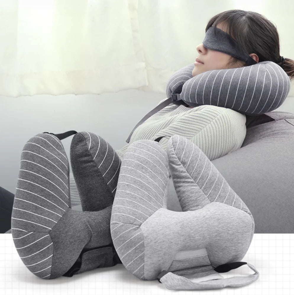 U-Shaped Foam Travel Pillow with Lumbar Support