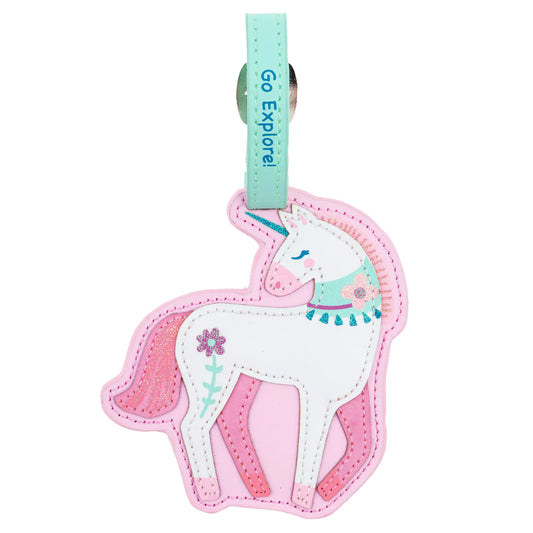 Luggage Tag Pink Unicorn