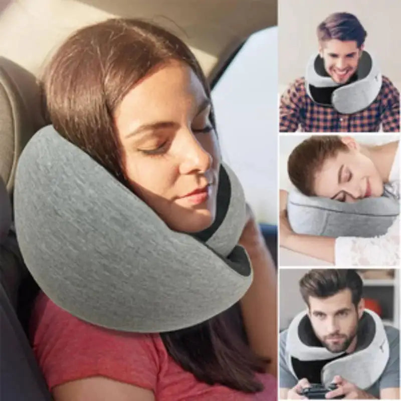 Durable U-Shaped Travel Neck Pillow for Airplane & Travel Comfort
