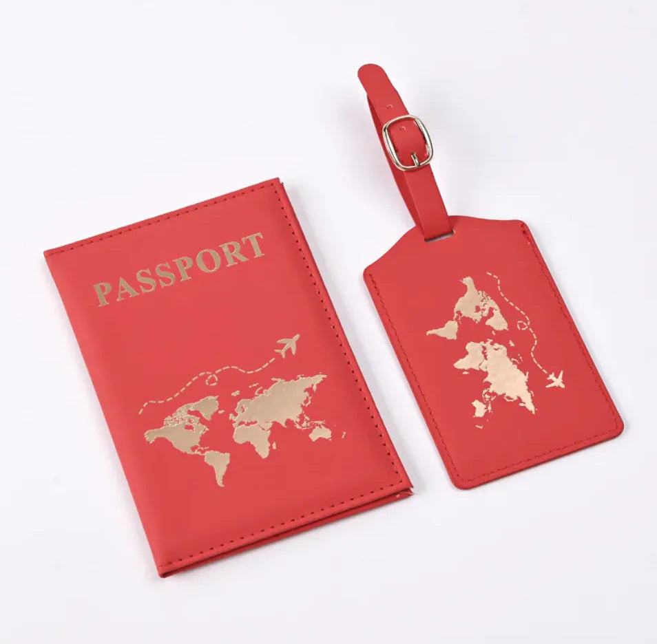 PU Leather Gilded Passport Cover