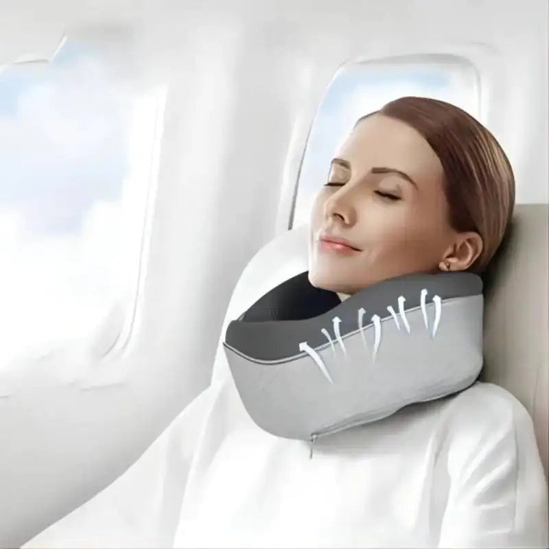 Durable U-Shaped Travel Neck Pillow for Airplane & Travel Comfort