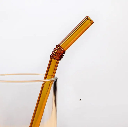 Creative Heat-Resistant Borosilicate Glass Straws