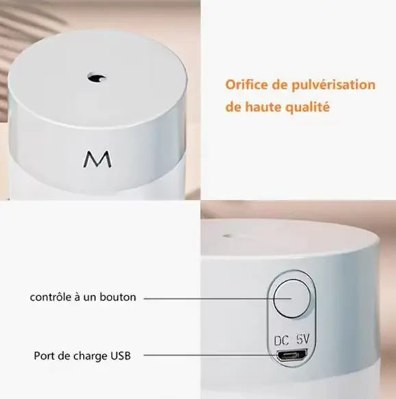 Ultrasonic Air Humidifier & Mini Aromatherapy Diffuser