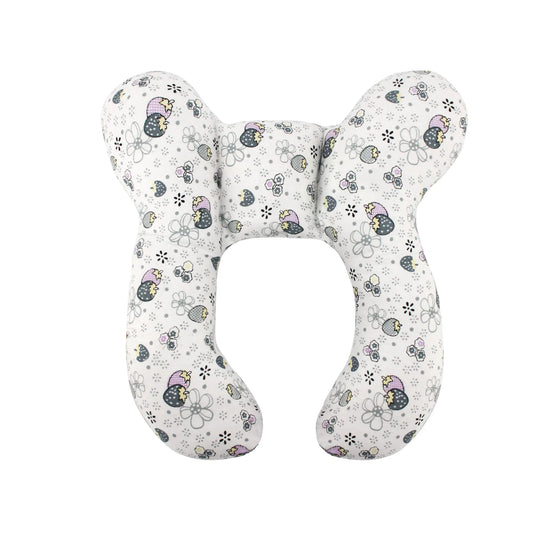 WENDSIM Baby Travel Pillow – Head & Neck Support for Car Seat, Stroller (Strawberry Flower)