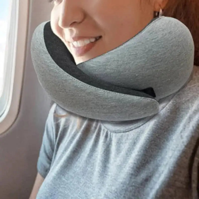 Durable U-Shaped Travel Neck Pillow for Airplane & Travel Comfort