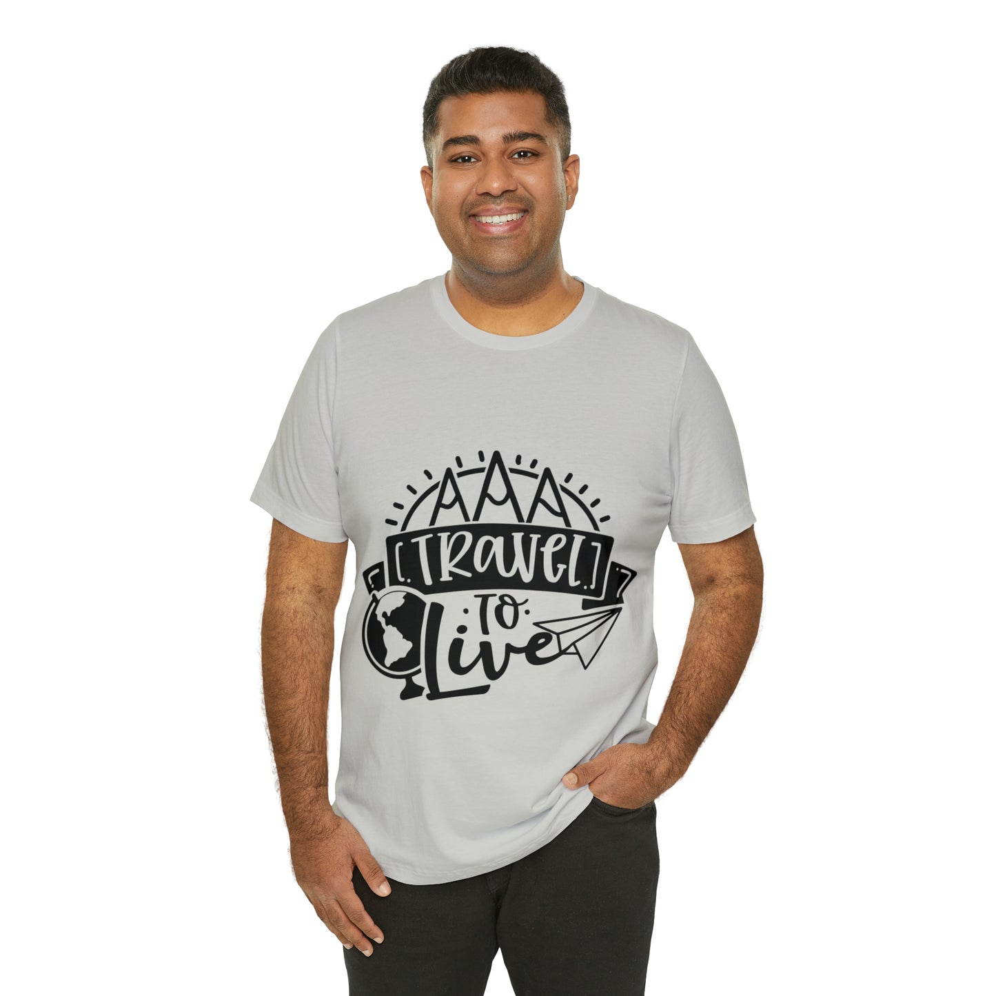 Unisex Traveling to live Jersey Short Sleeve Tee