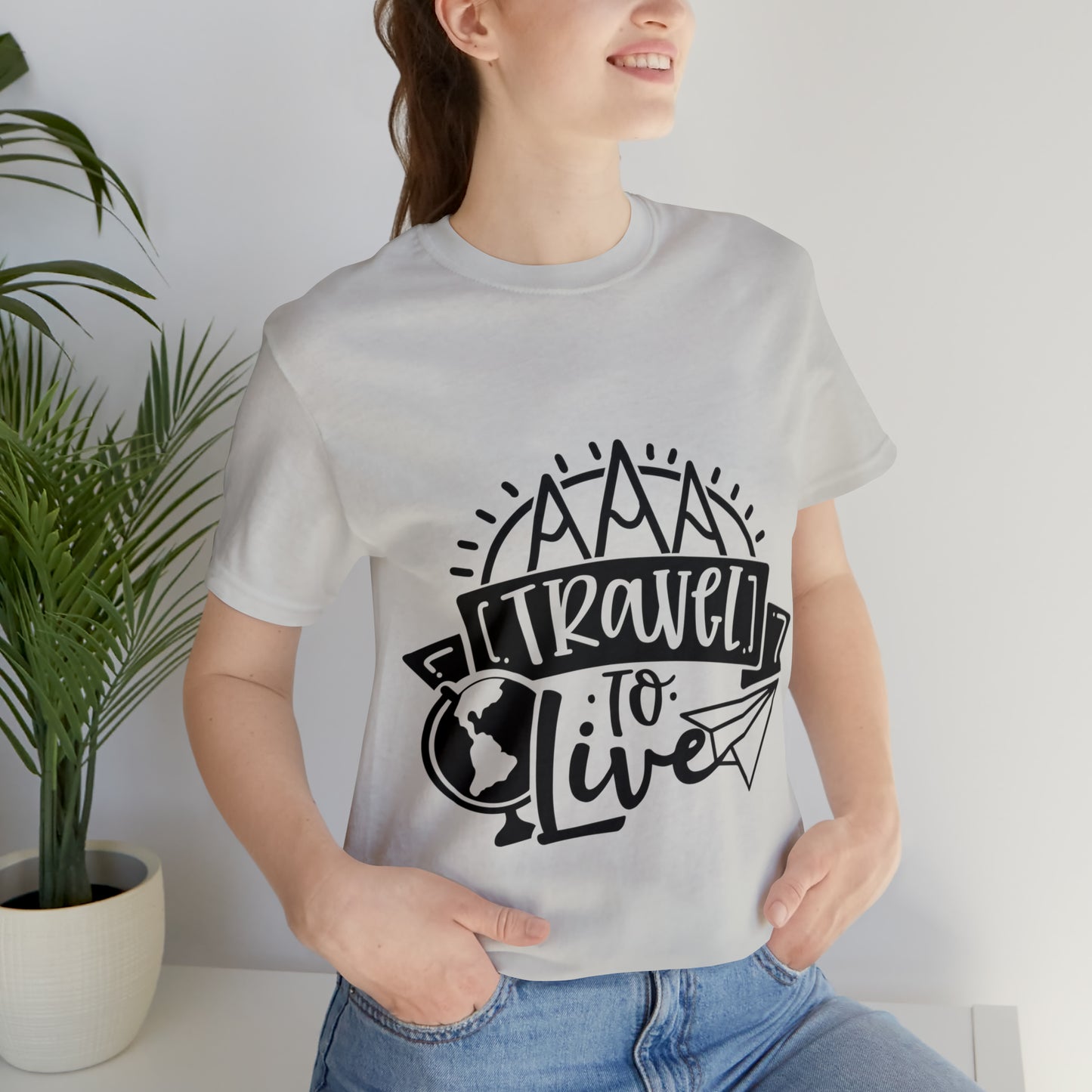 Unisex Traveling to live Jersey Short Sleeve Tee