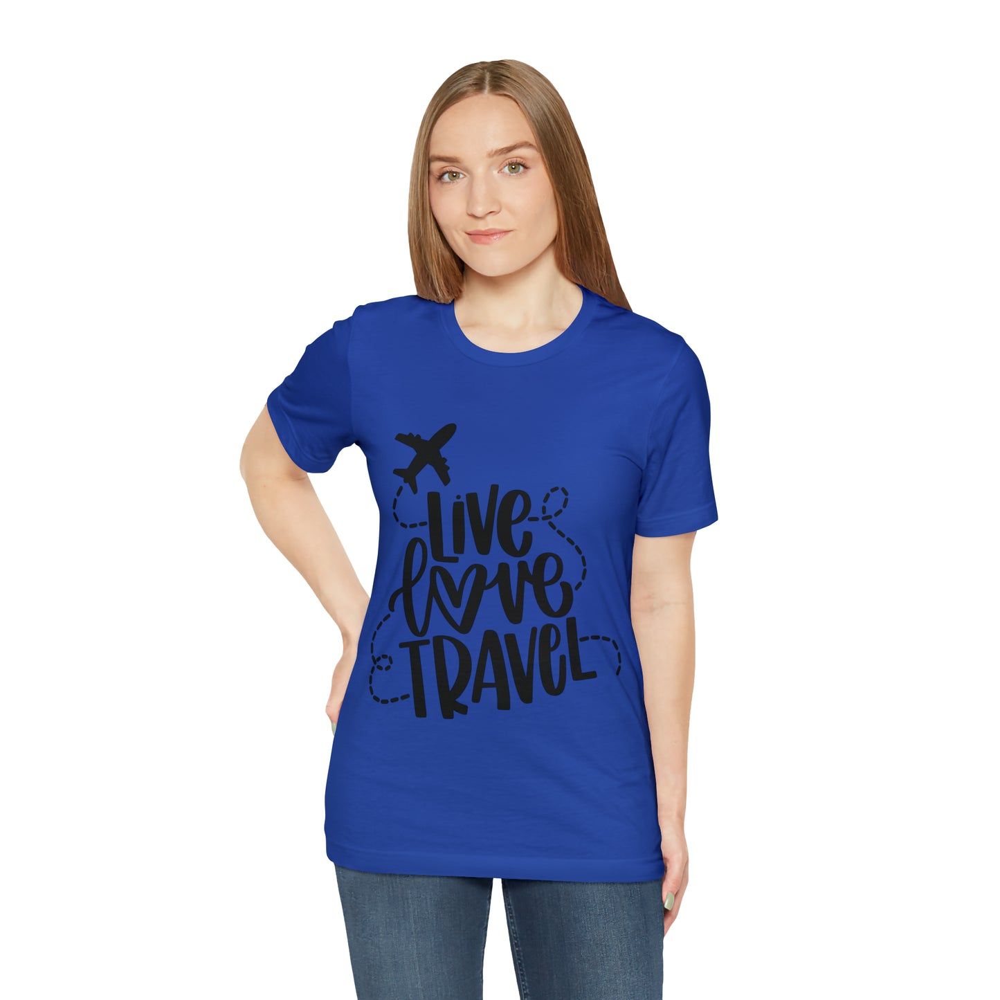 Unisex live Love Travel Jersey Short Sleeve Tee