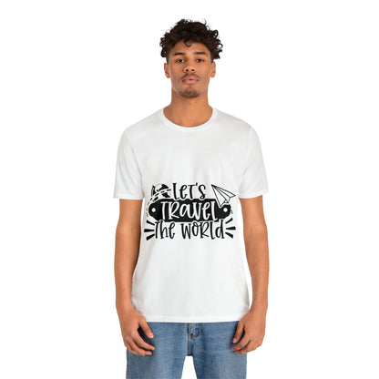 Unisex Lets Travel the World Jersey Short Sleeve Tee