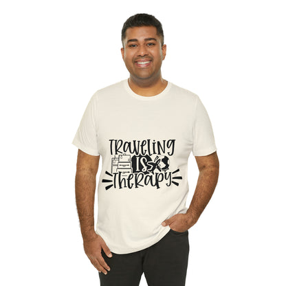 Unisex Traveling is therapy Jersey Short Sleeve Tee