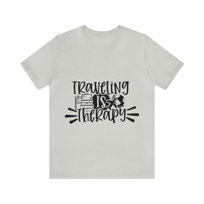 Unisex Traveling is therapy Jersey Short Sleeve Tee