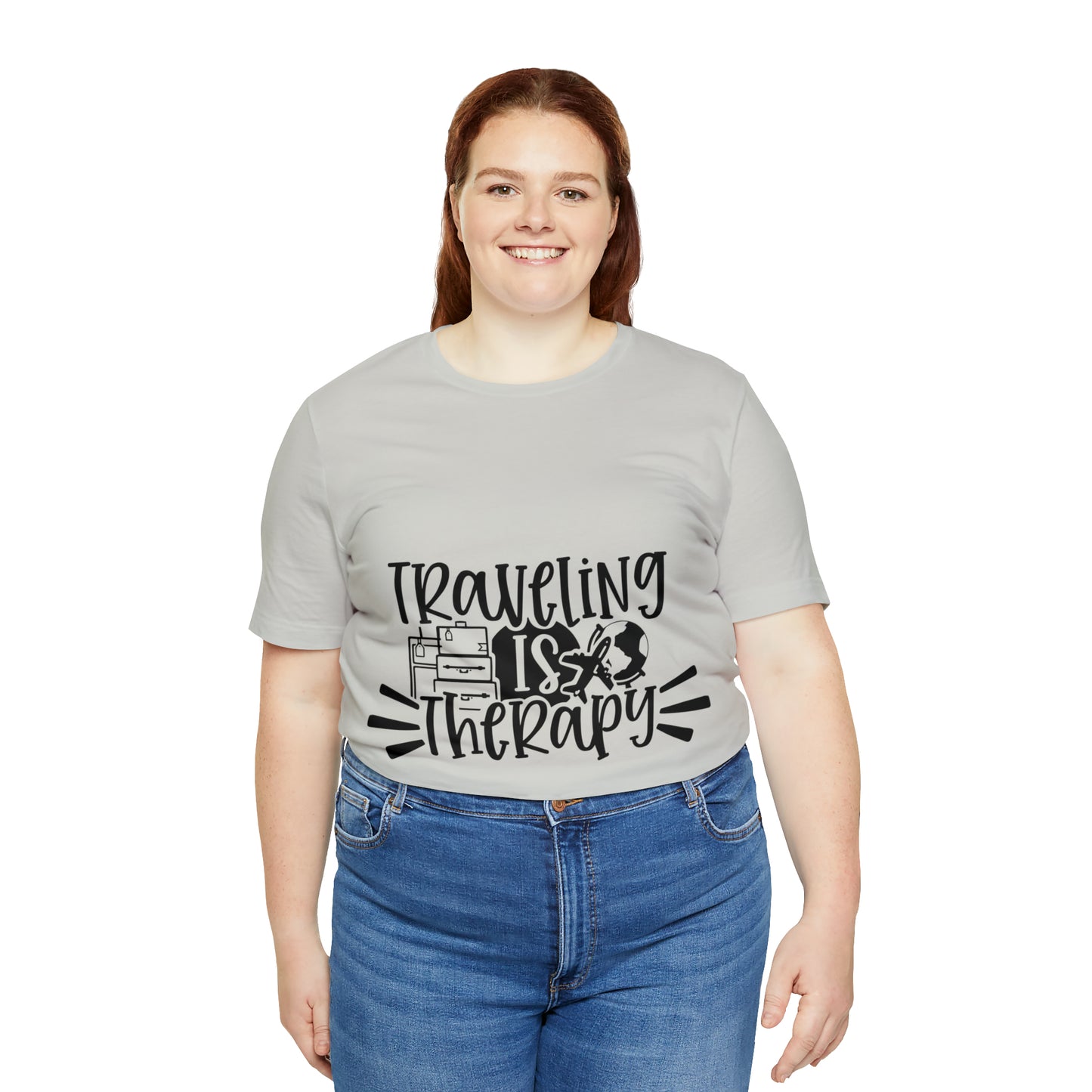 Unisex Traveling is therapy Jersey Short Sleeve Tee