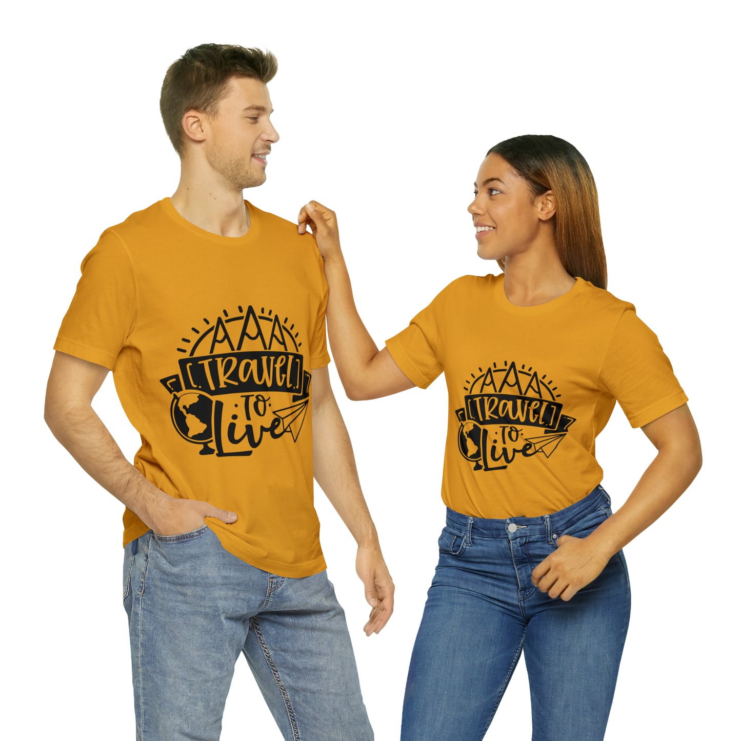 Unisex Traveling to live Jersey Short Sleeve Tee