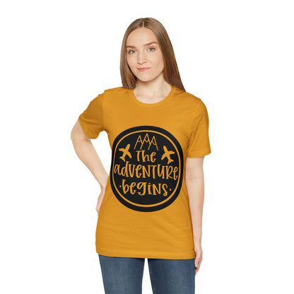 Unisex The Adventure Begins Jersey Short Sleeve Tee