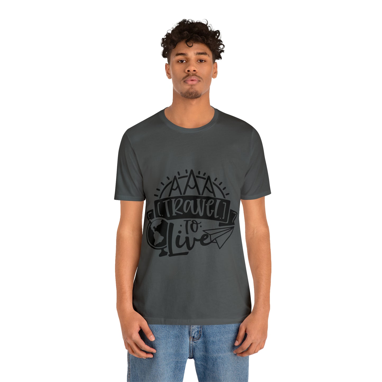 Unisex Traveling to live Jersey Short Sleeve Tee