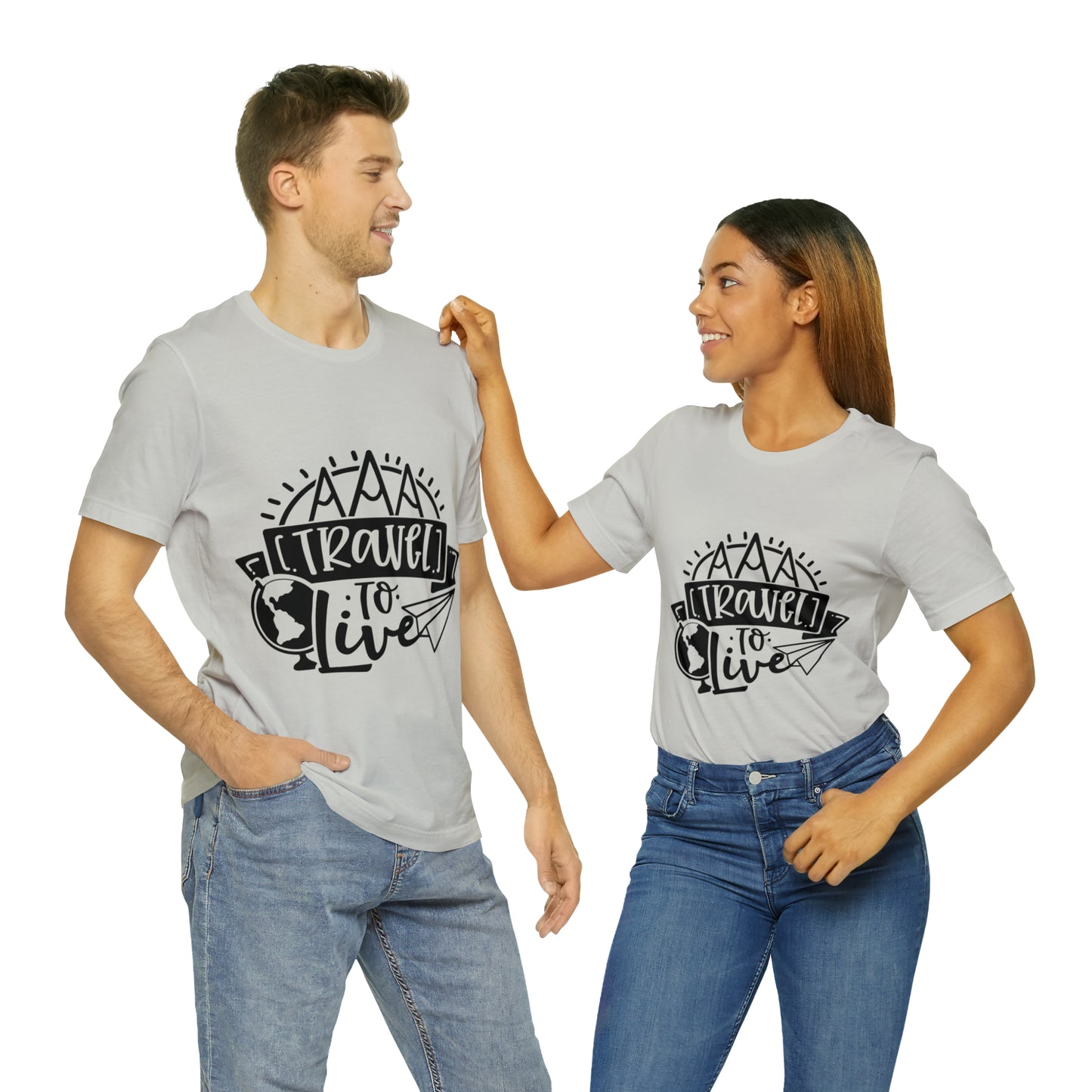 Unisex Traveling to live Jersey Short Sleeve Tee