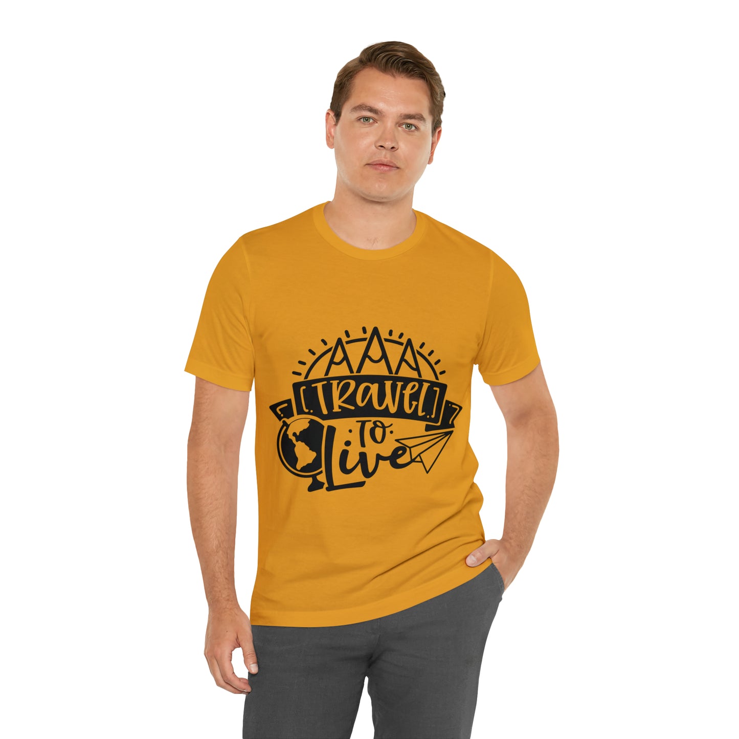 Unisex Traveling to live Jersey Short Sleeve Tee