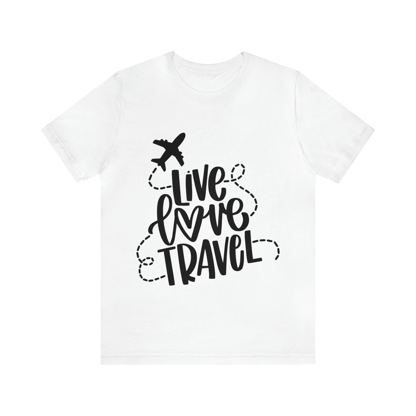 Unisex live Love Travel Jersey Short Sleeve Tee