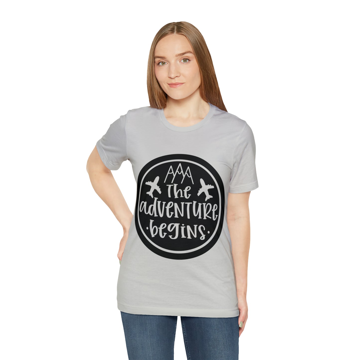 Unisex The Adventure Begins Jersey Short Sleeve Tee