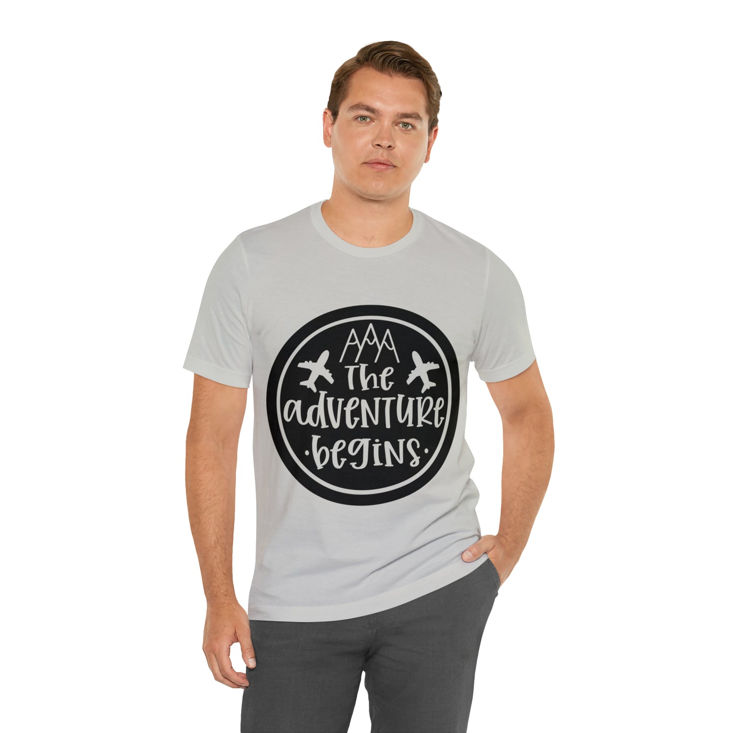 Unisex The Adventure Begins Jersey Short Sleeve Tee