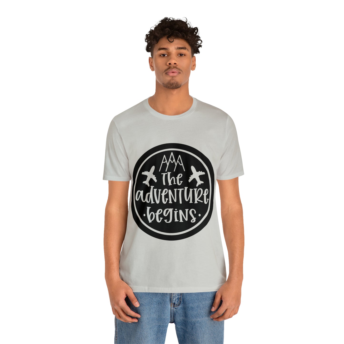 Unisex The Adventure Begins Jersey Short Sleeve Tee