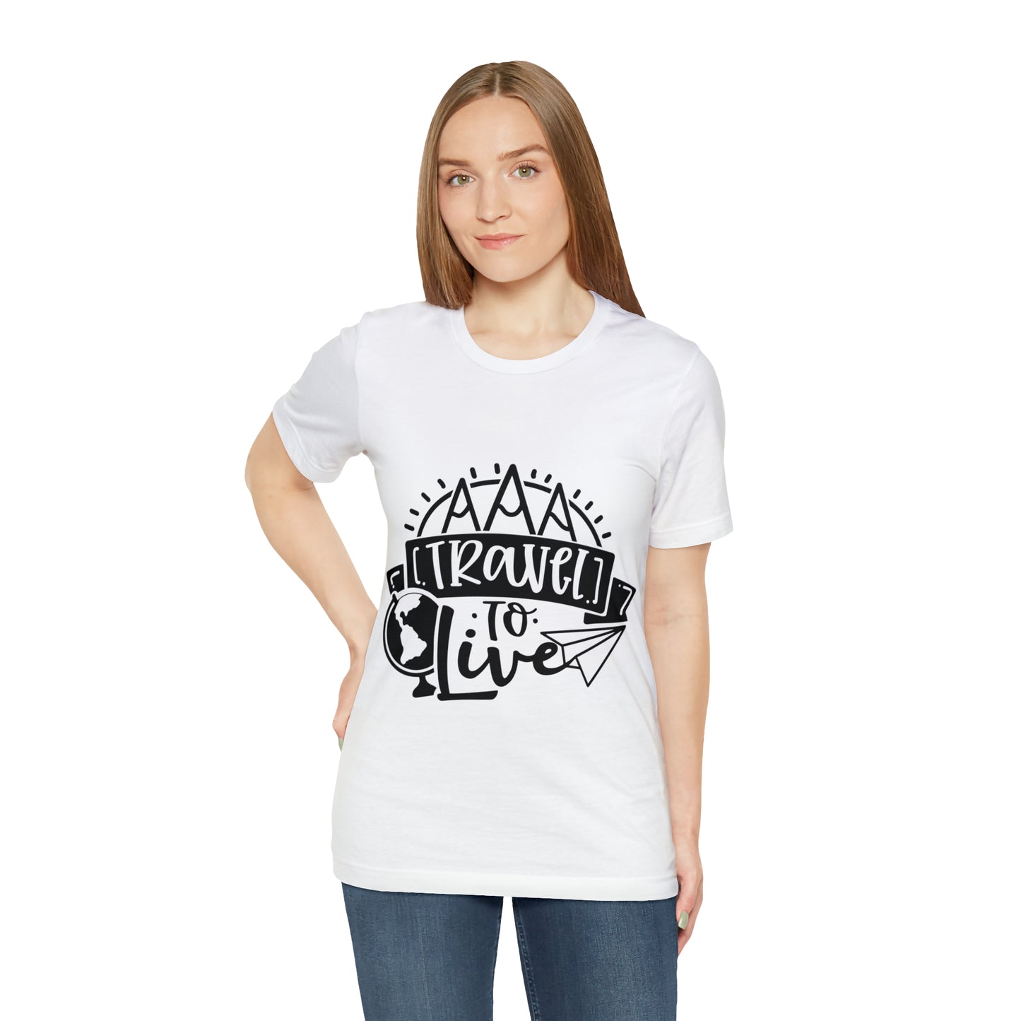 Unisex Traveling to live Jersey Short Sleeve Tee