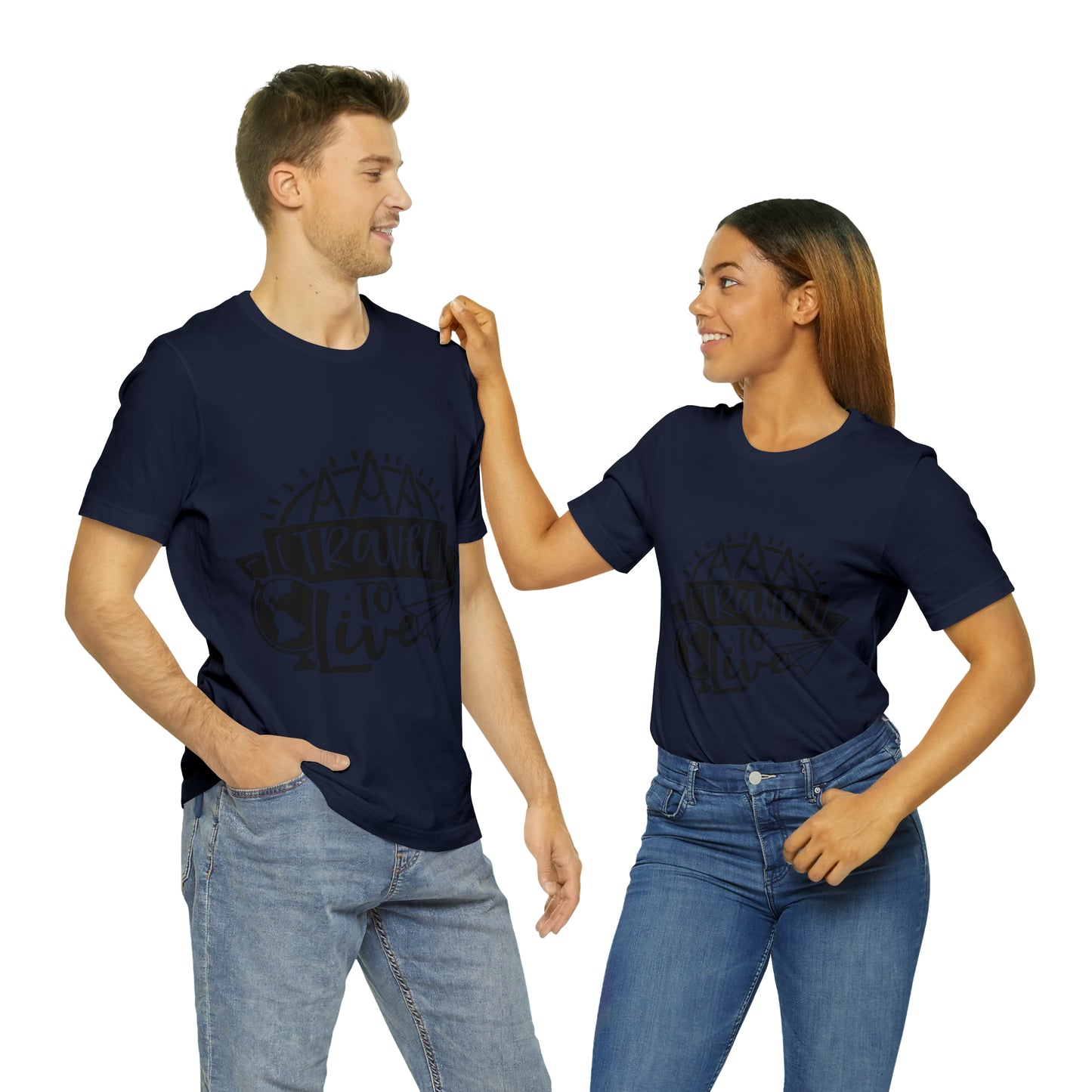 Unisex Traveling to live Jersey Short Sleeve Tee