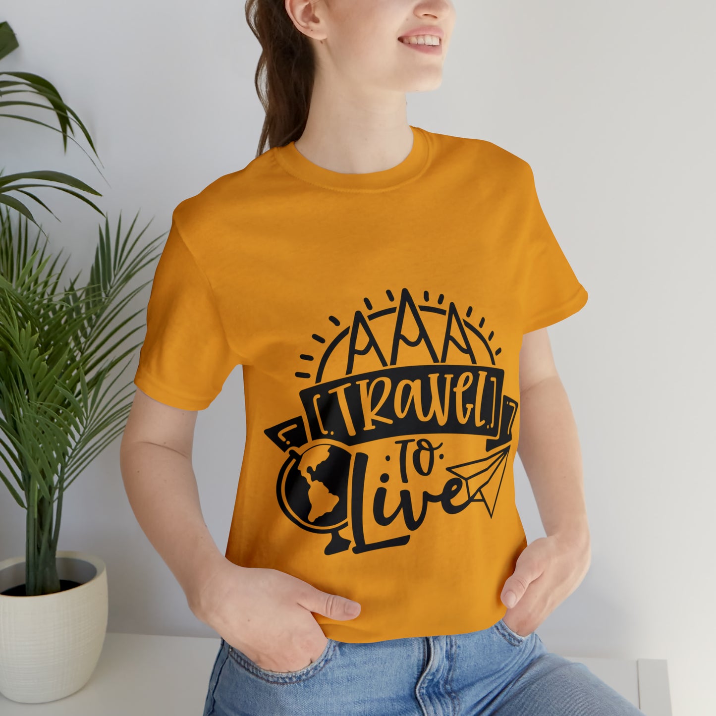 Unisex Traveling to live Jersey Short Sleeve Tee