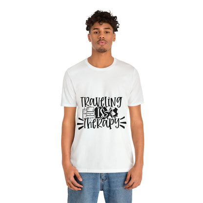 Unisex Traveling is therapy Jersey Short Sleeve Tee