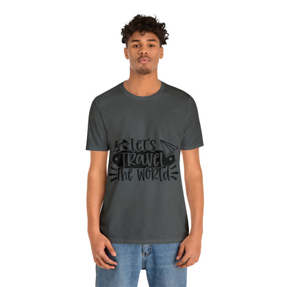 Unisex Lets Travel the World Jersey Short Sleeve Tee