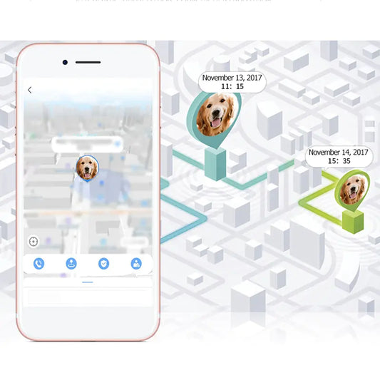 GPS Pet Tracker Collar with Multi-Function LBS Tracking