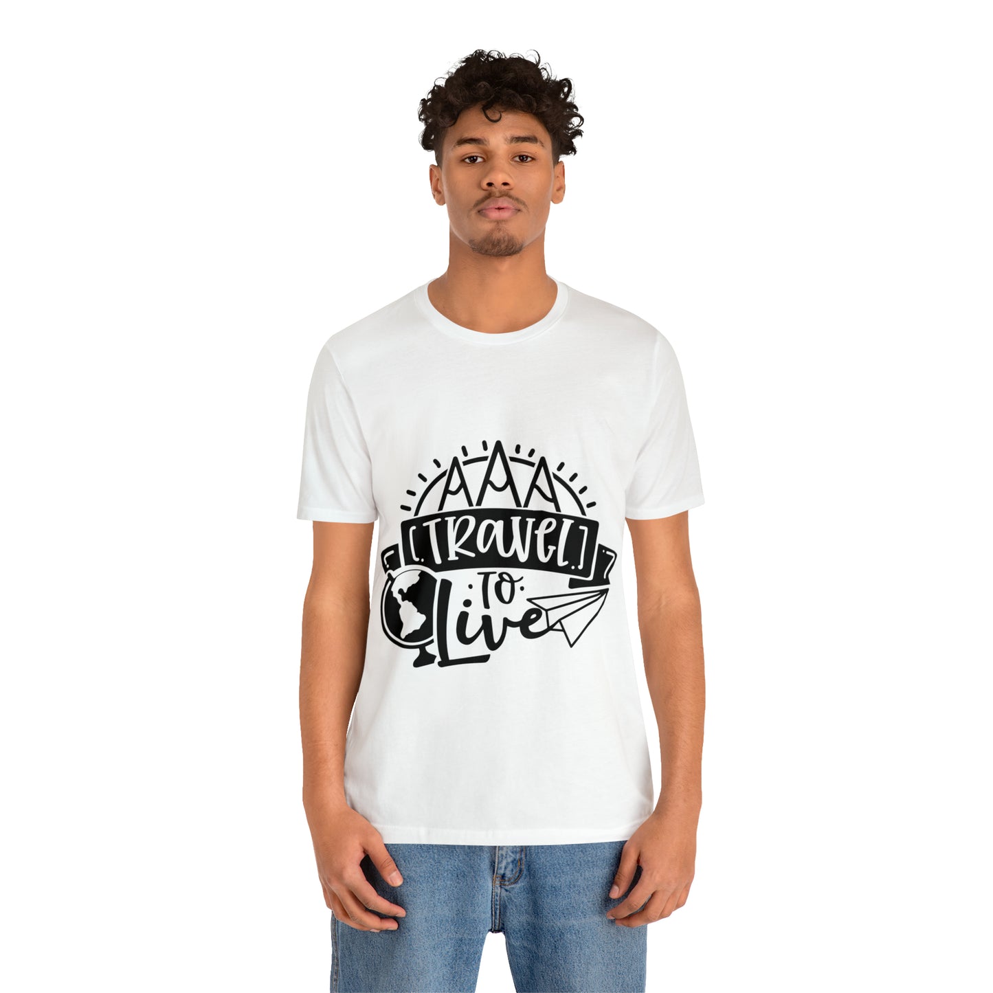 Unisex Traveling to live Jersey Short Sleeve Tee