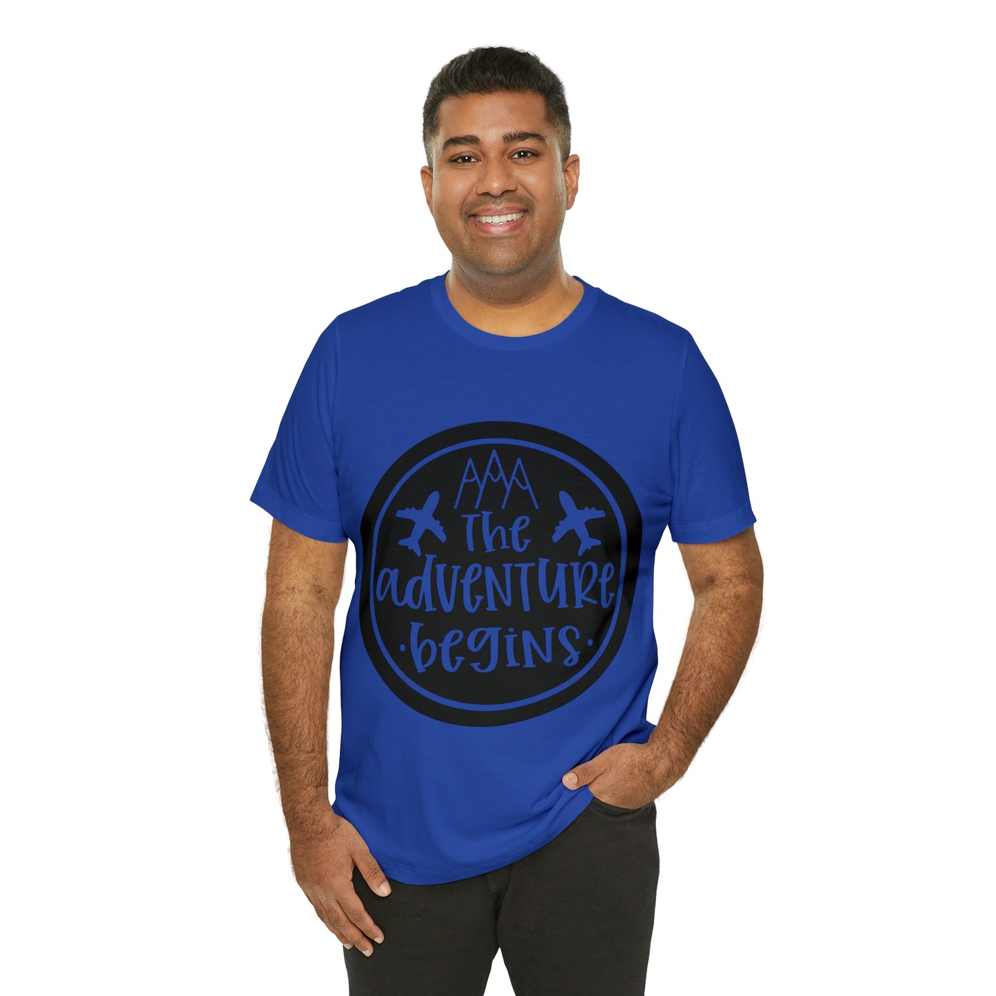 Unisex The Adventure Begins Jersey Short Sleeve Tee