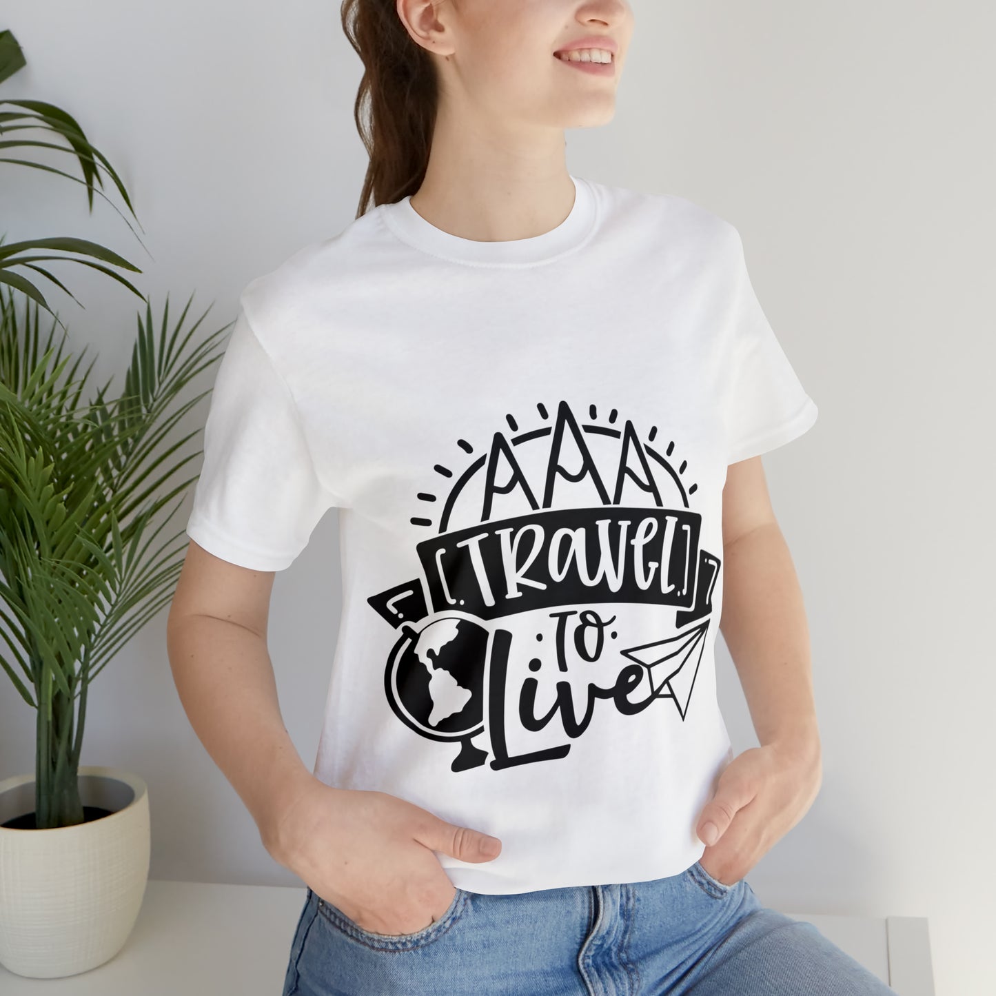 Unisex Traveling to live Jersey Short Sleeve Tee