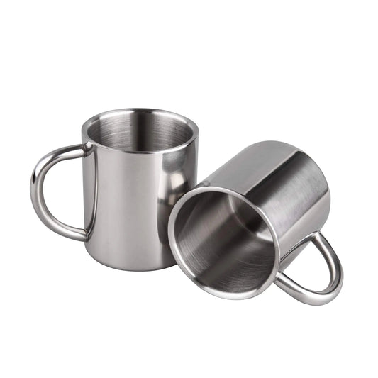 IMEEA Stainless Steel Coffee Mugs – Set of 2, 13.5oz (400ml), Double-Walled, Unbreakable with Handle