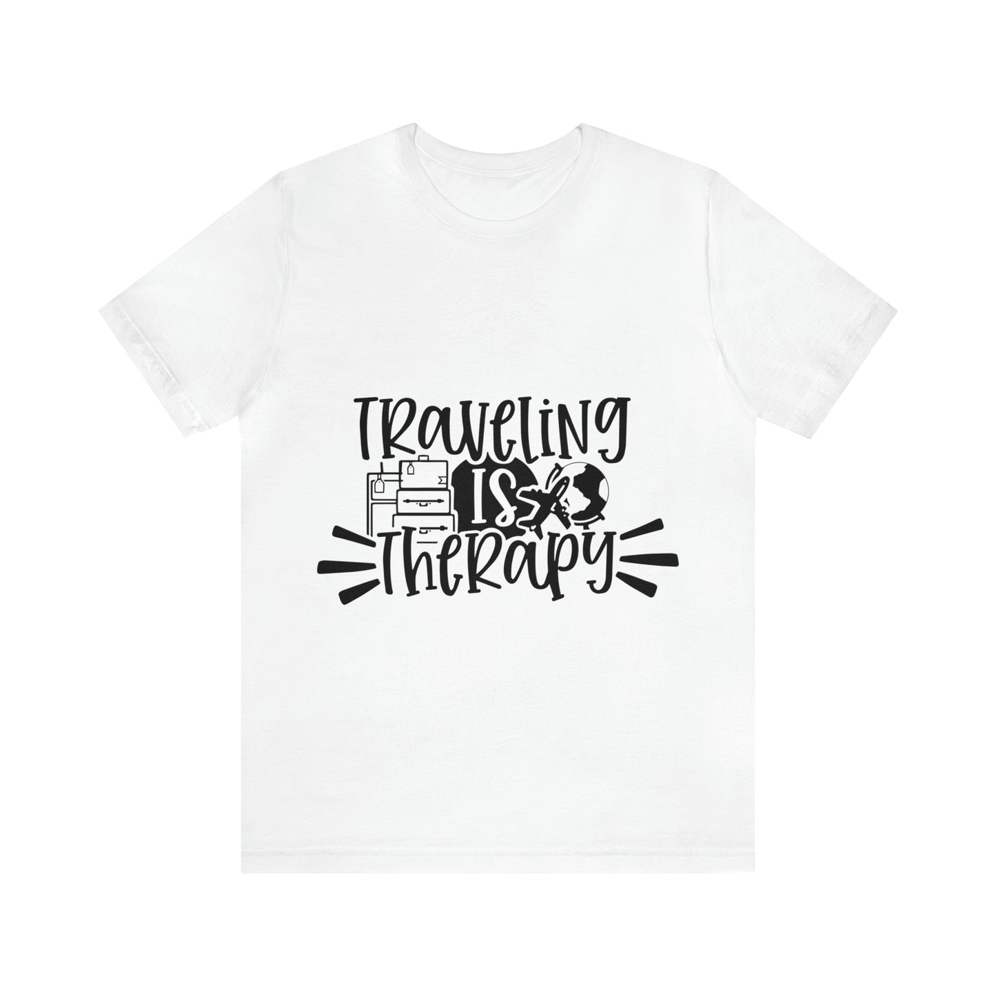 Unisex Traveling is therapy Jersey Short Sleeve Tee