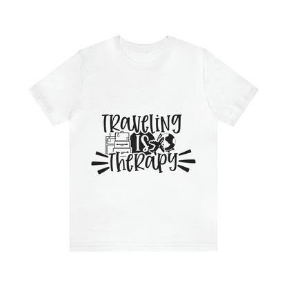 Unisex Traveling is therapy Jersey Short Sleeve Tee