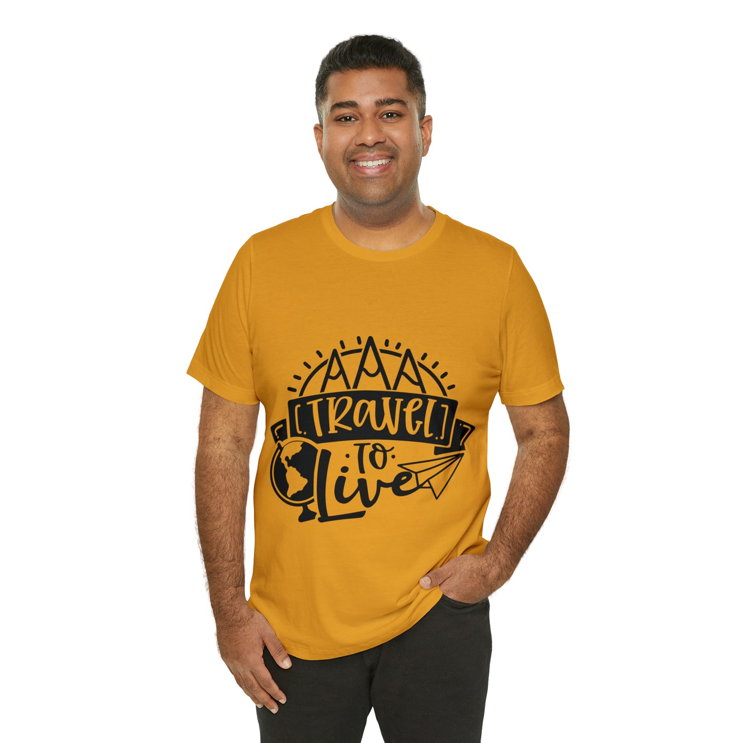 Unisex Traveling to live Jersey Short Sleeve Tee