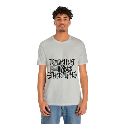 Unisex Traveling is therapy Jersey Short Sleeve Tee