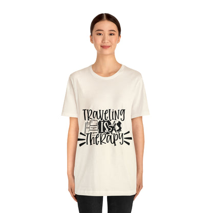 Unisex Traveling is therapy Jersey Short Sleeve Tee