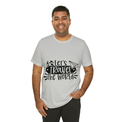 Unisex Lets Travel the World Jersey Short Sleeve Tee