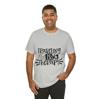 Unisex Traveling is therapy Jersey Short Sleeve Tee