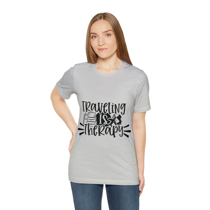 Unisex Traveling is therapy Jersey Short Sleeve Tee